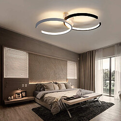 Avis ZMH Lampe suspendue 55cm Salon, salle à manger, chambre à coucher, lampe de bain Blanc et noir Fer