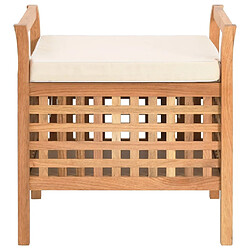 Maison Chic Banc de rangement | Meuble de rangement d'Entrée | Coffres d'Intérieur 49x48x49 cm Bois de noyer massif -MN38833