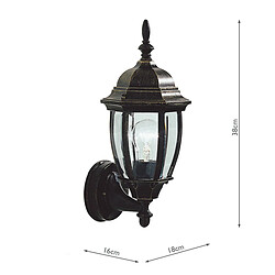 Acheter Luminaire Center Applique murale Hambro noir doré et verre biseauté 1 ampoule