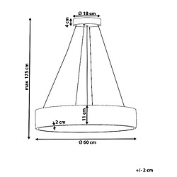 Avis Beliani Lampe suspension BALILI Métal Blanc