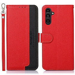 Etui en PU texture litchi, RFID blocking function avec support pour votre Samsung Galaxy A14 5G - rouge