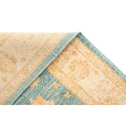 Vidal Tapis de laine 202x155 turquoise Kaizar pas cher