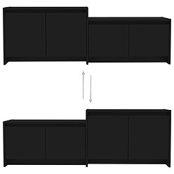 Acheter vidaXL Meuble TV Noir 146,5x35x50 cm Bois d'ingénierie