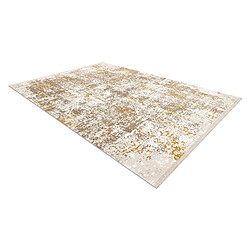 Acheter RUGSX Tapis moderne DUKE 51546 beige or - Vintage, structuré, très doux, franges 160x220 cm