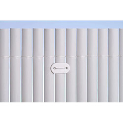 NATURE Set de 26 fixations pour mailles - Ecrans et canisses plastique - Blanc - (Attache + brin 14 cm fil de fer plastifié)