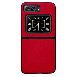 Coque en TPU + PU anti-chute pour votre Motorola Moto Razr 2022 5G - rouge