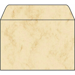 Sigel DU011 Pack de 25 Enveloppes 114 x 162 mm Marbre Beige