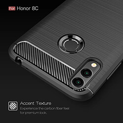 Wewoo Coque en TPU souple texturée fibre de carbone pour HuHonor 8C (rouge) pas cher