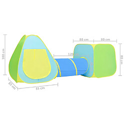 vidaXL Tente de jeu pour enfants avec 100 balles Multicolore pas cher