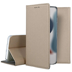 Htdmobiles Housse pour Apple iPhone 15 - etui coque pochette portefeuille + film ecran - OR MAGNET