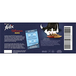 Acheter FELIX Tendres Effilés Délicieux Duos en Gelée - Sélection de la Campagne aux Légumes - 44x85 g - Sachets fraîcheur pour chat adulte