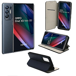 Xeptio OPPO Find X3 Neo 5G Etui / Housse pochette protection bleu