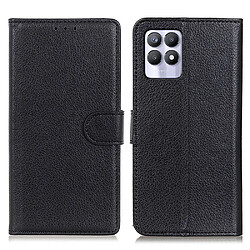 Etui en PU texture litchi avec support, noir pour votre Realme 8i