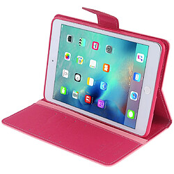 Wewoo Housse Étui Coque horizontal en cuir à rabat FANCY DIARY pour iPad Mini 2019avec support et emplacements cartes et porte-monnaie rose pas cher