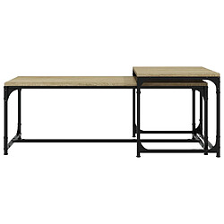 Acheter Maison Chic Lot de 2 Tables basses,Table Console pour salon Chêne sonoma Bois d'ingénierie -MN10276