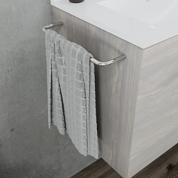 Avis Kiamami Valentina MEUBLE DE SALLE DE BAIN 60CM GRIS AVEC PORTE-SERVIETTES INCORPORÉ | SQUARE