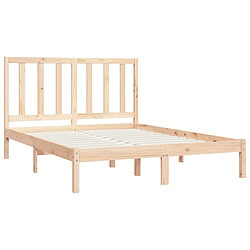 Avis vidaXL Cadre de lit sans matelas bois de pin massif 120x190 cm