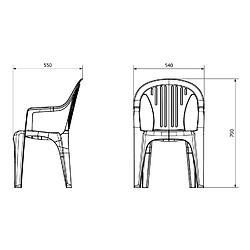 Fauteuil Intérieur Extérieur PORT Set de 4 - Resol