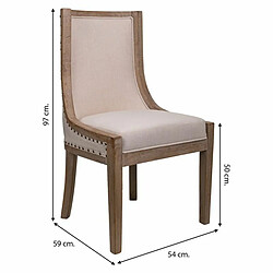 Acheter Chaise de Salle à Manger Alexandra House Living Crème 59 x 97 x 54 cm