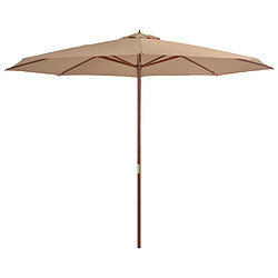 ComfortXL Parasol Avec Mât En Bois 350 Cm Taupe