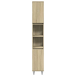 Avis vidaXL Armoire salle de bain chêne sonoma 30x30x190 cm