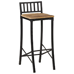 Avis vidaXL Chaises de bar lot de 2 bois de manguier massif brut