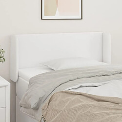 Maison Chic Tête de lit scandinave avec oreilles,meuble de chambre Blanc 93x16x78/88 cm Similicuir -MN14678