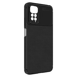 Avizar Coque Xiaomi Redmi Note 11 et 11s Effet Carbone Souple Antidérapant Noir