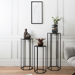 The Home Deco Factory Sellettes assorties en métal (Lot de 3) noir.