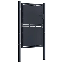 vidaXL Portail de jardin Acier 100 x 125 cm Anthracite