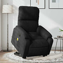 Maison Chic Fauteuil Relax pour salon, Fauteuil inclinable de massage noir tissu microfibre -GKD70392