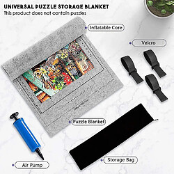 Universal Mat de puzzle 80x118cm, couverture en feutre gris roll up pour un puzzle jusqu'à 2000 P