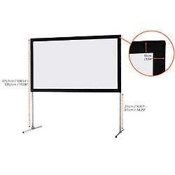 Avis Ecran de projection sur cadre celexon « Mobil Expert » 406 x 228 cm, projection de face