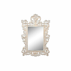 Miroir mural DKD Home Decor Blanc Verre Bois de manguier Néoclassique Décapé 90 x 3 x 135 cm