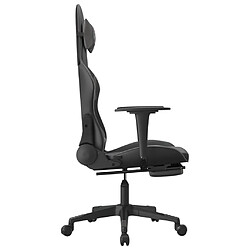 Acheter Maison Chic Chaise de jeu, Chaise gaming avec repose-pied, Fauteuil gamer,Chaise de Bureau Noir et gris Similicuir -GKD59128