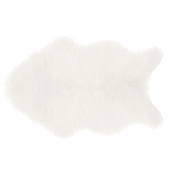 Atmosphera, Createur D'Interieur Tapis imitiation fourrure enfant Douceur - L. 60 x l. 90 cm - Blanc