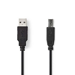 NEDIS Câble USB 2.0 A Mâle - B Mâle 2,0 m Noir