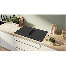 Table de cuisson aspirante induction 4 feux 7400w noir - PVQ811H26E - BOSCH pas cher