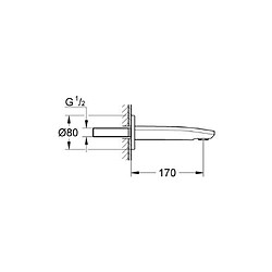 GROHE Eurostyle Cosmopolitan Bec mural deverseur Bain 13276002 (Import Allemagne)