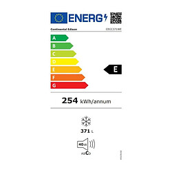 Acheter Congélateur coffre Continental Edison - CECC371WE 371L - Classe E - L130 cm x H84,5cm - blanc