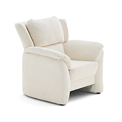 Lisa Design Bastille - fauteuil en tissu velours relief Bastille - fauteuil en tissu velours relief - Beige