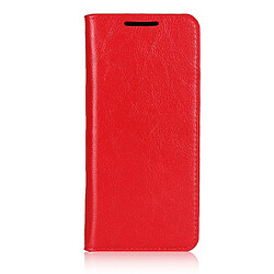 Etui en cuir véritable + TPU Cheval fou avec support rouge pour votre Samsung Galaxy S20