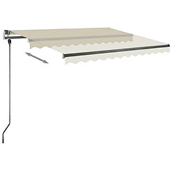 Acheter vidaXL Auvent manuel rétractable avec LED 300x250 cm Crème