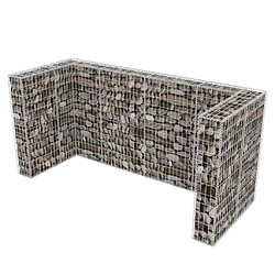 Avis vidaXL Cadre de gabion de poubelle triple Acier 250 x 100 x 120 cm