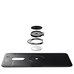 Wewoo Coque Souple Titulaire d'anneau en métal 360 degrés rotation TPU pour OPPO Realme X / K3 noir + bleu pas cher