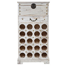 Avis Decoshop26 Etagère à vin pour 20 bouteilles blanc vieilli 94x48x31cm ETA04029