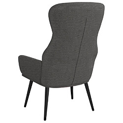 Maison Chic Chaise de relaxation | Fauteuil relax Gris foncé Tissu -GKD72352 pas cher