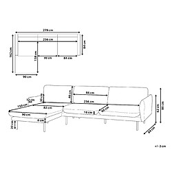 Avis Beliani Canapé d'angle VINTERBRO Vert clair Tissu