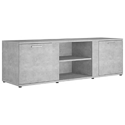 vidaXL Meuble TV Gris béton 120x34x37 cm Bois d’ingénierie