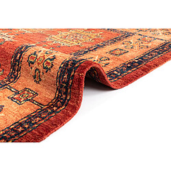 Vidal Tapis de laine 161x108 orange Kashkuli pas cher